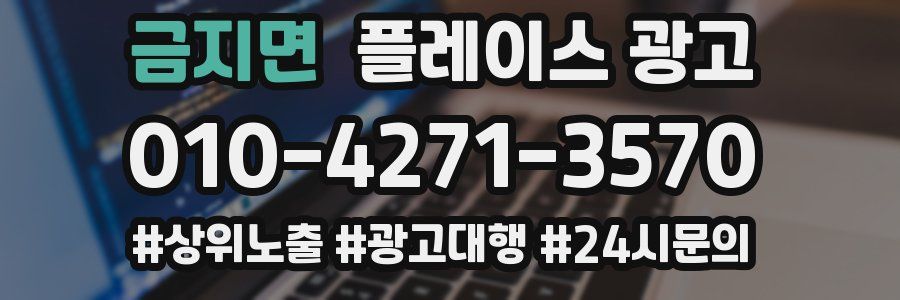 금지면 플레이스 광고