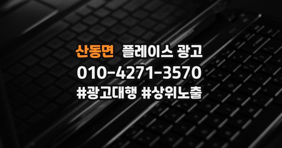 산동면 플레이스 광고
