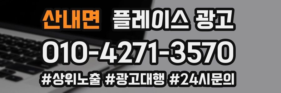 산내면 플레이스 광고