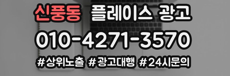 신풍동 플레이스 광고