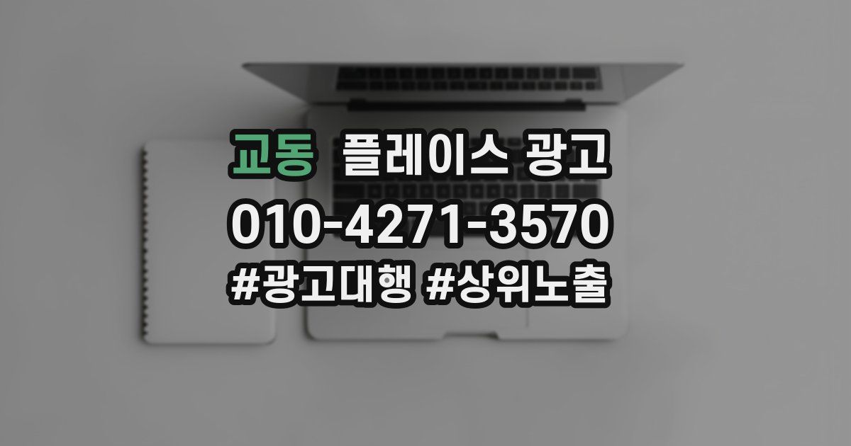 교동 플레이스 광고
