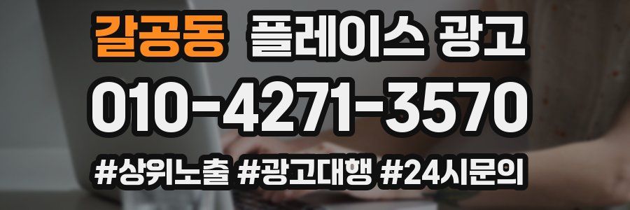 갈공동 플레이스 광고