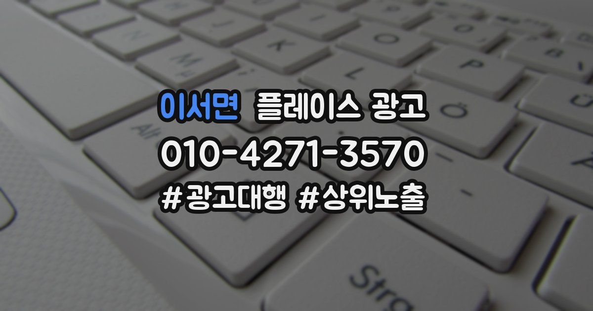 이서면 플레이스 광고