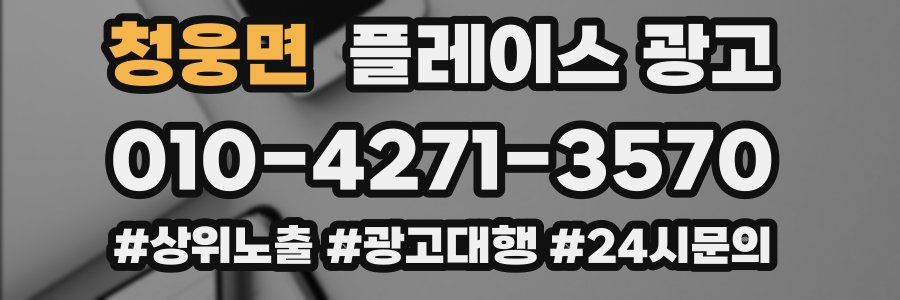 청웅면 플레이스 광고