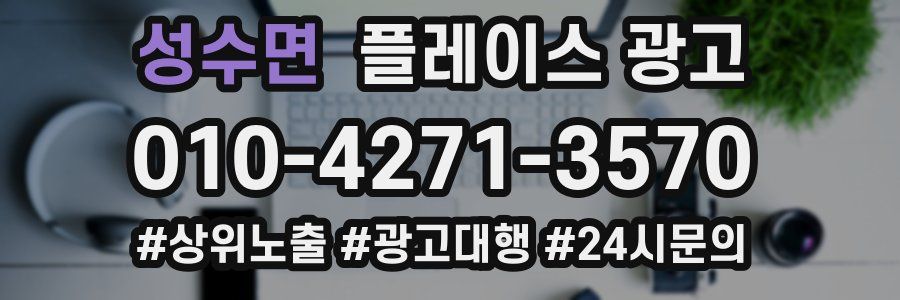 성수면 플레이스 광고