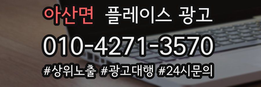 아산면 플레이스 광고