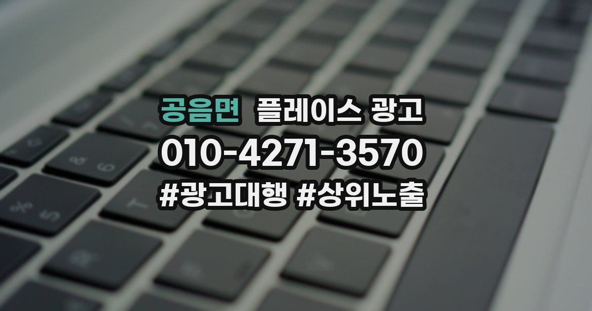 공음면 플레이스 광고