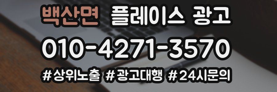 백산면 플레이스 광고