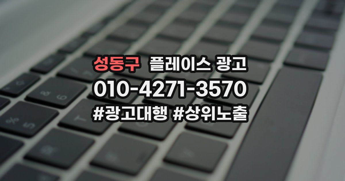 성동구 플레이스 광고