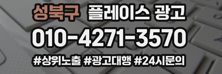 성북구 플레이스 광고