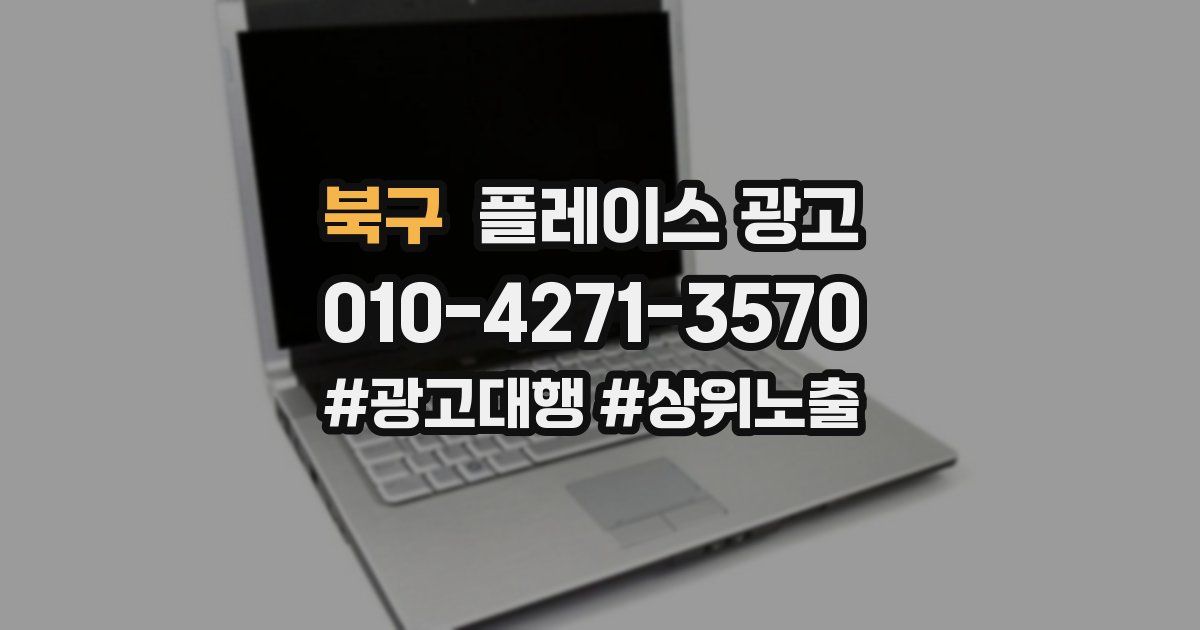 북구 플레이스 광고
