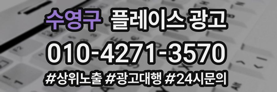 수영구 플레이스 광고