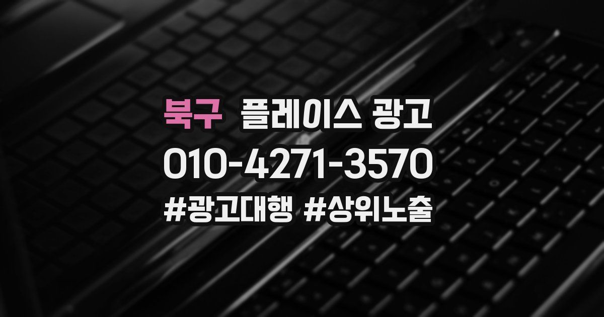 북구 플레이스 광고