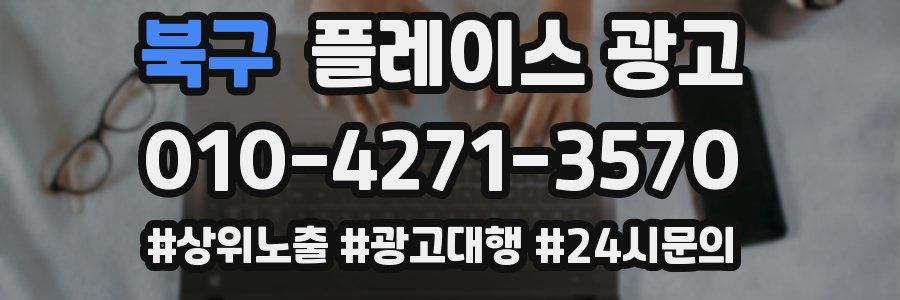 북구 플레이스 광고