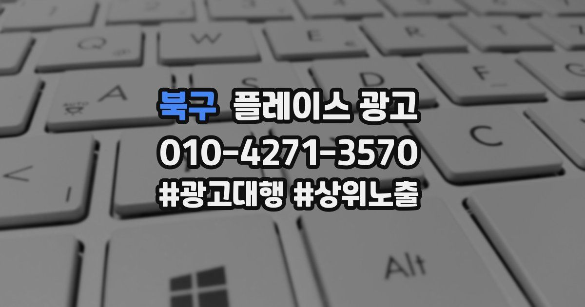 북구 플레이스 광고