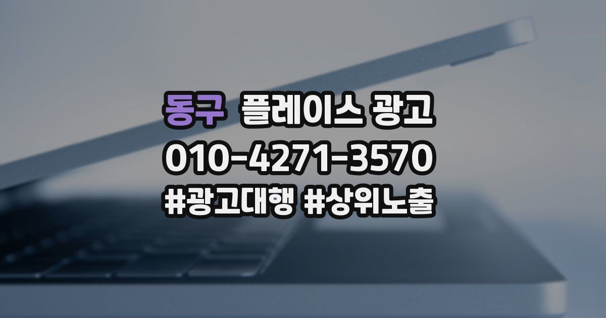 동구 플레이스 광고