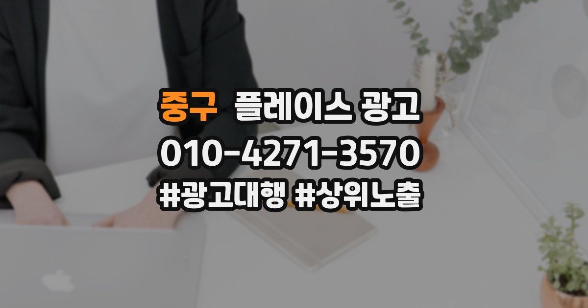 중구 플레이스 광고