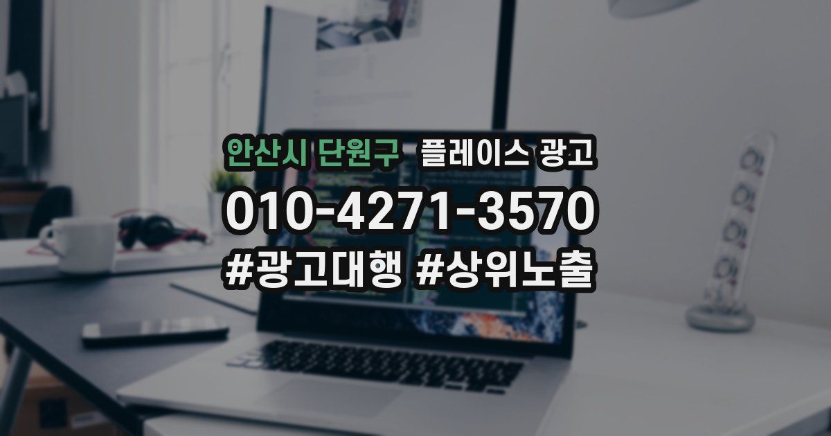안산시 단원구 플레이스 광고