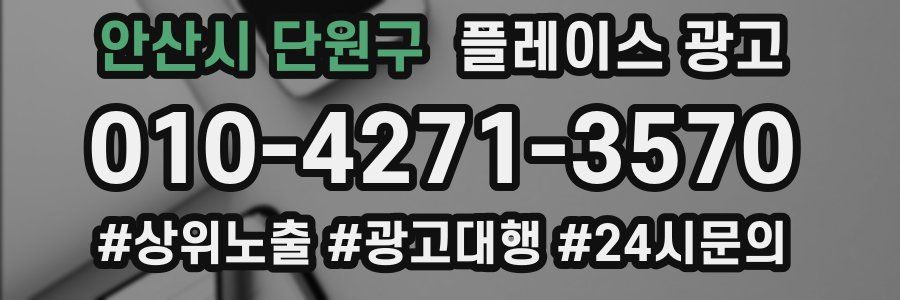 안산시 단원구 플레이스 광고