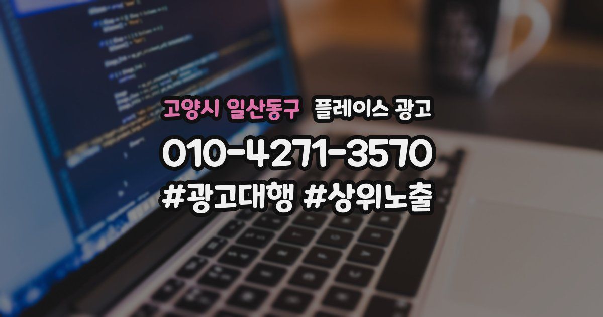 고양시 일산동구 플레이스 광고