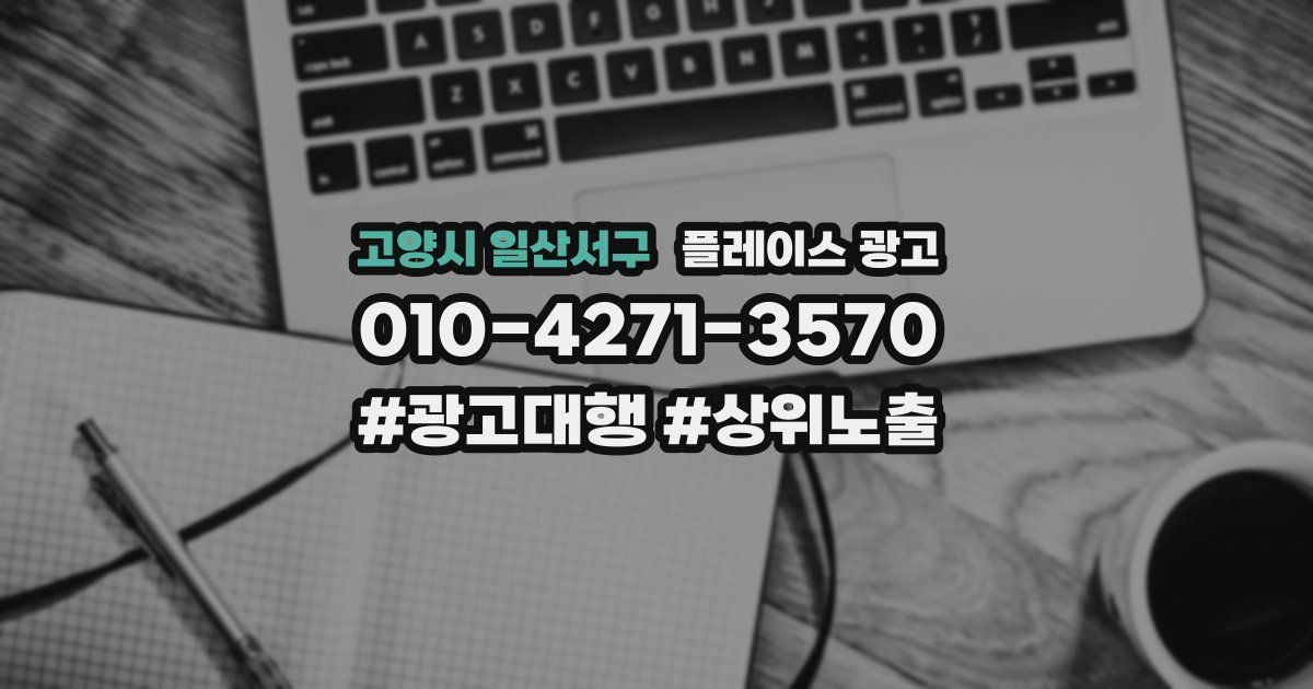 고양시 일산서구 플레이스 광고