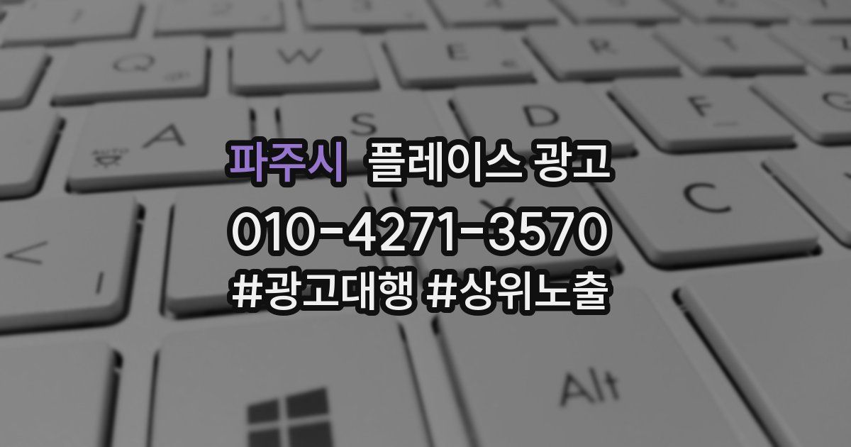 파주시 플레이스 광고