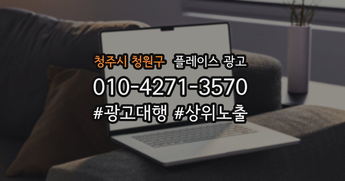 청주시 청원구 플레이스 광고