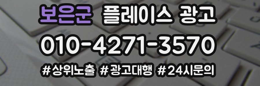 보은군 플레이스 광고