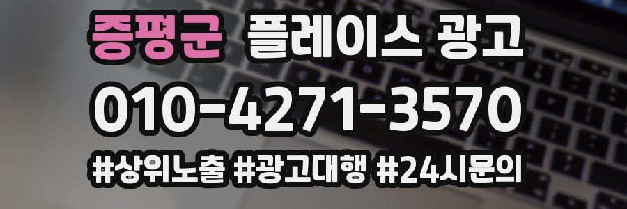 증평군 플레이스 광고