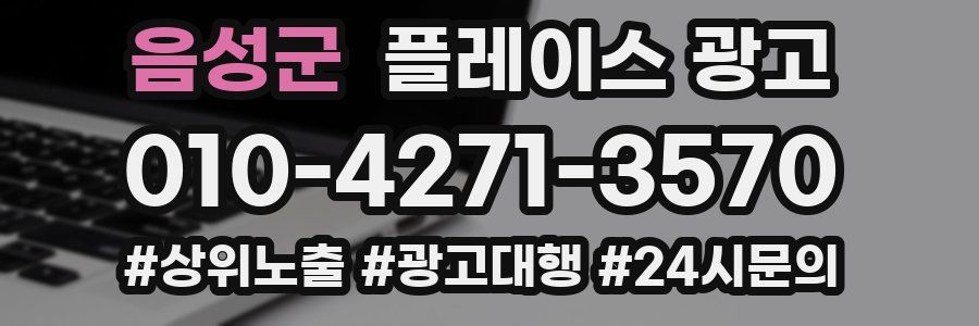 음성군 플레이스 광고