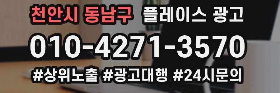 천안시 동남구 플레이스 광고