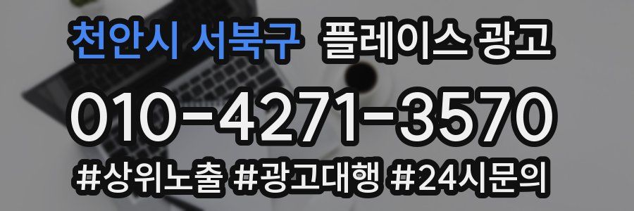 천안시 서북구 플레이스 광고