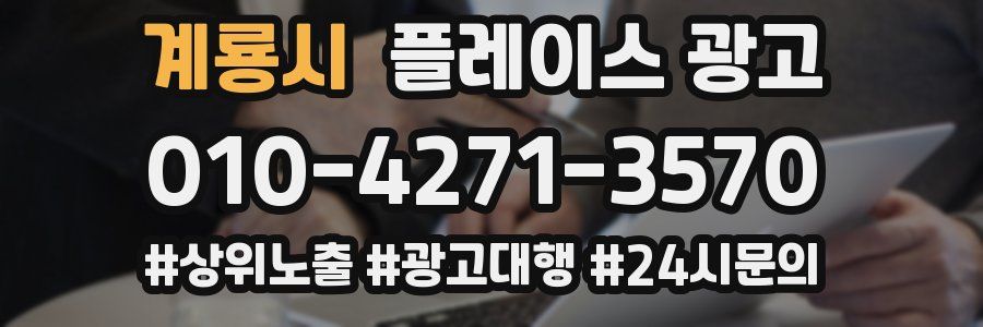 계룡시 플레이스 광고
