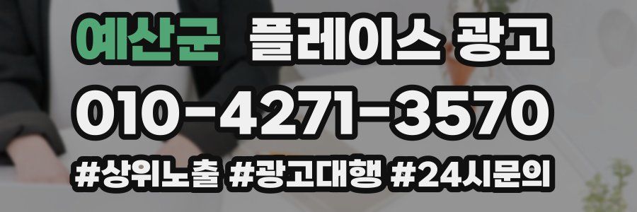 예산군 플레이스 광고