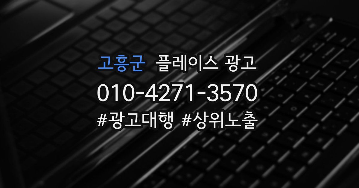 고흥군 플레이스 광고