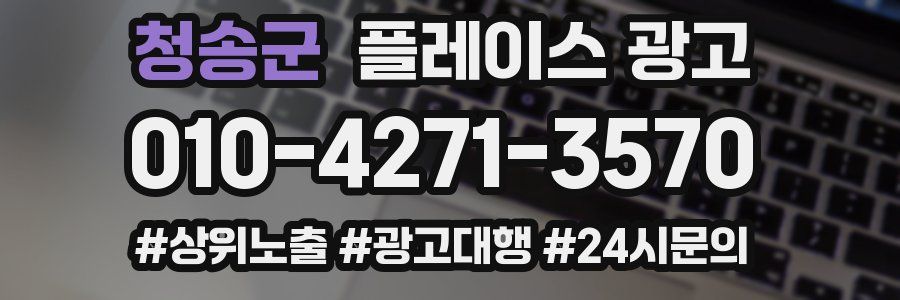 청송군 플레이스 광고