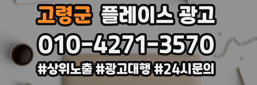 고령군 플레이스 광고