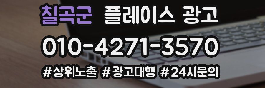 칠곡군 플레이스 광고