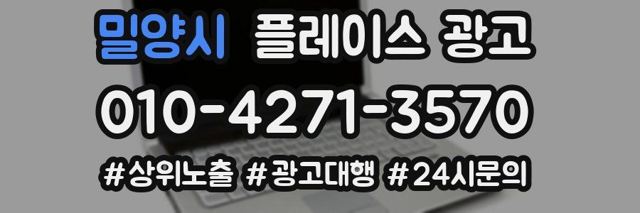 밀양시 플레이스 광고