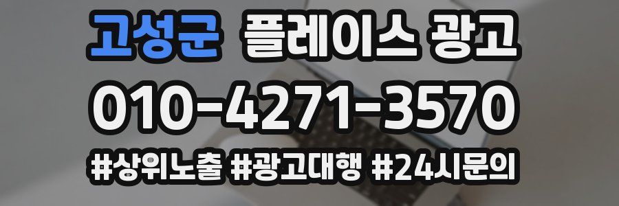 고성군 플레이스 광고