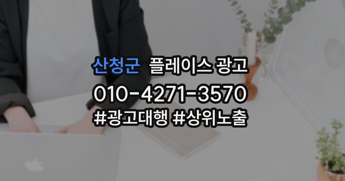 산청군 플레이스 광고