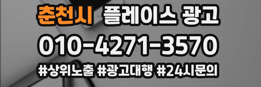 춘천시 플레이스 광고