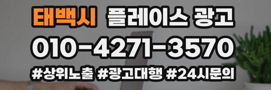 태백시 플레이스 광고