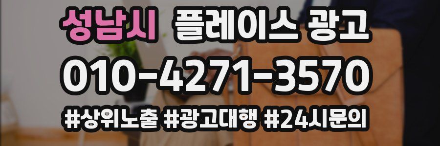 성남시 플레이스 광고