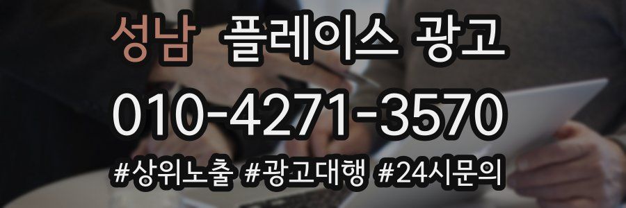 성남 플레이스 광고