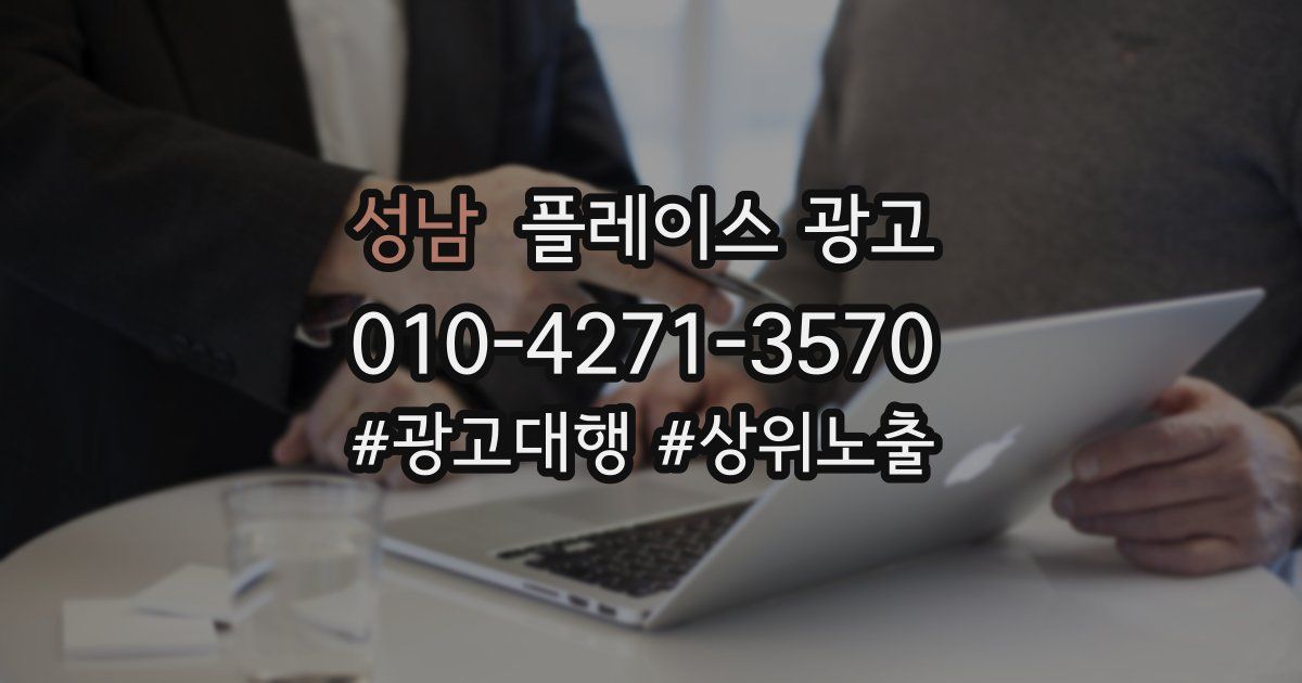 성남 플레이스 광고