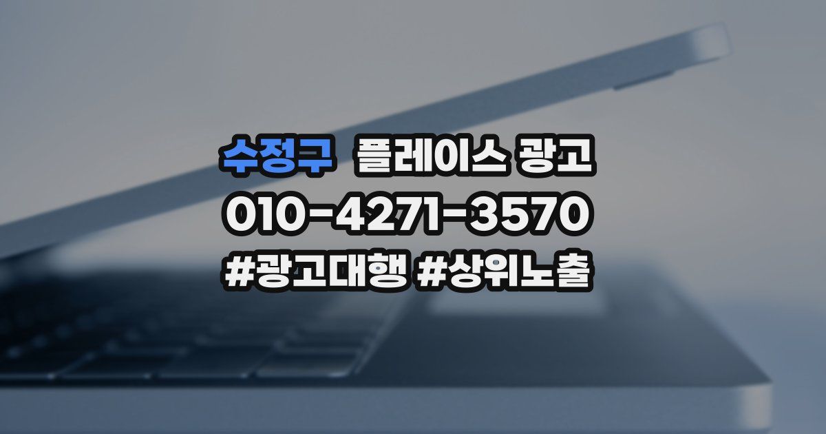 수정구 플레이스 광고