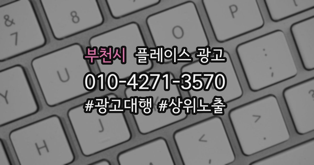 부천시 플레이스 광고