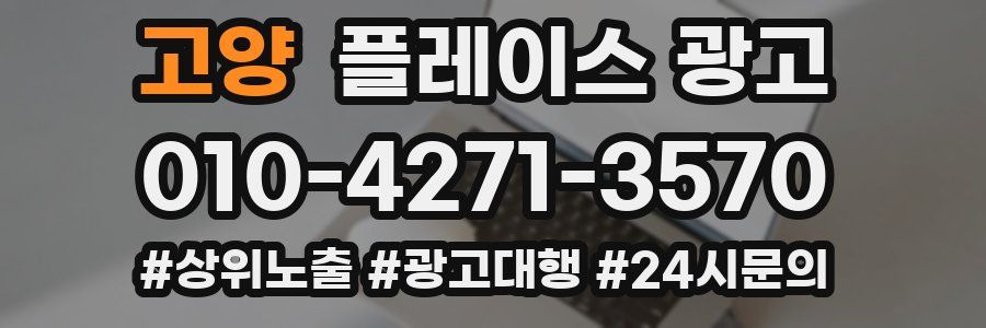 고양 플레이스 광고