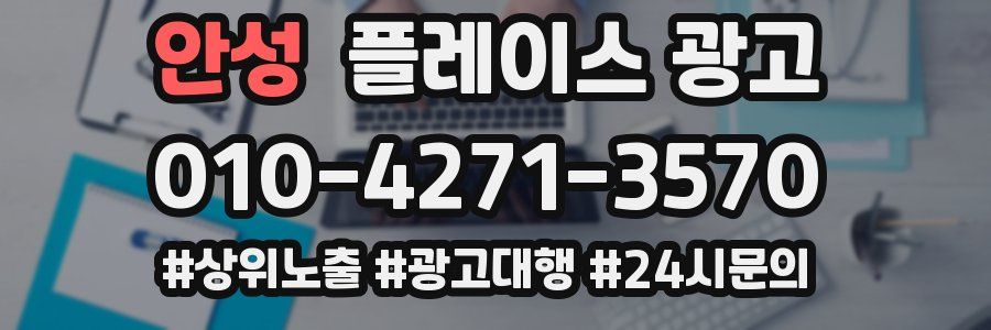 안성 플레이스 광고